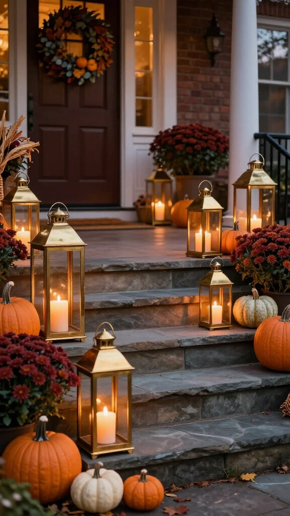 Brass lantern walkway alignment