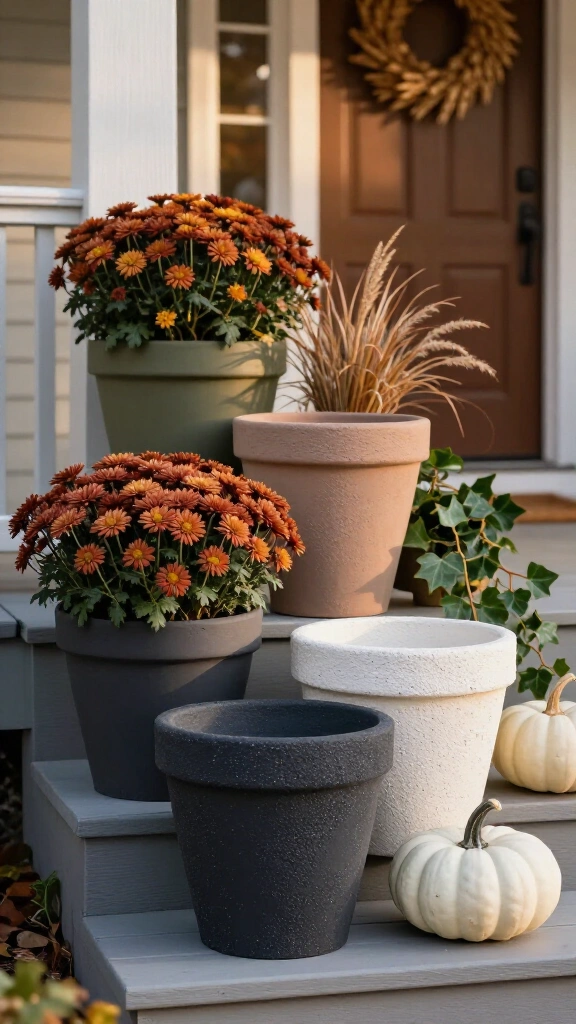 Paint thrifted terracotta planters