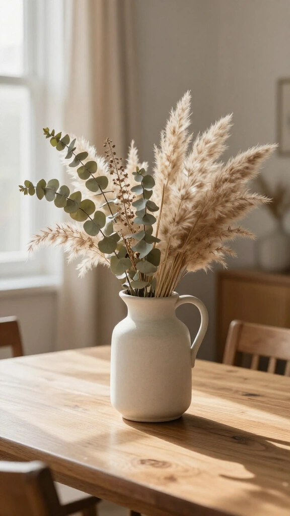 Trade artificial greens for dried stems