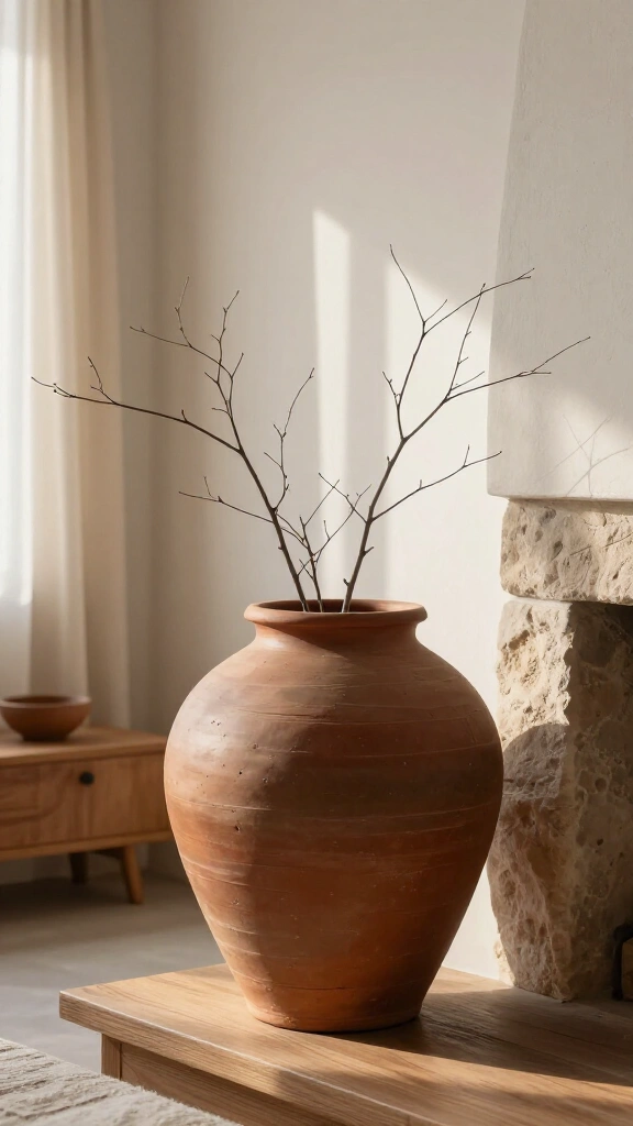 Add unglazed terracotta pottery