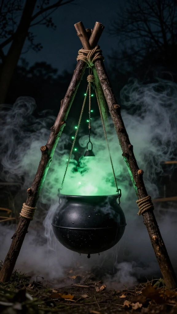 Cauldron smoke display