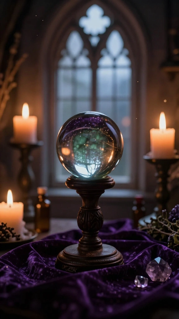Add a vintage-style crystal ball