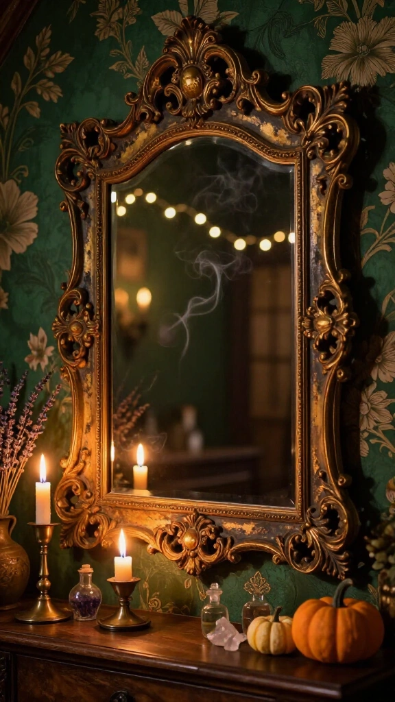 Hang a vintage ornate mirror