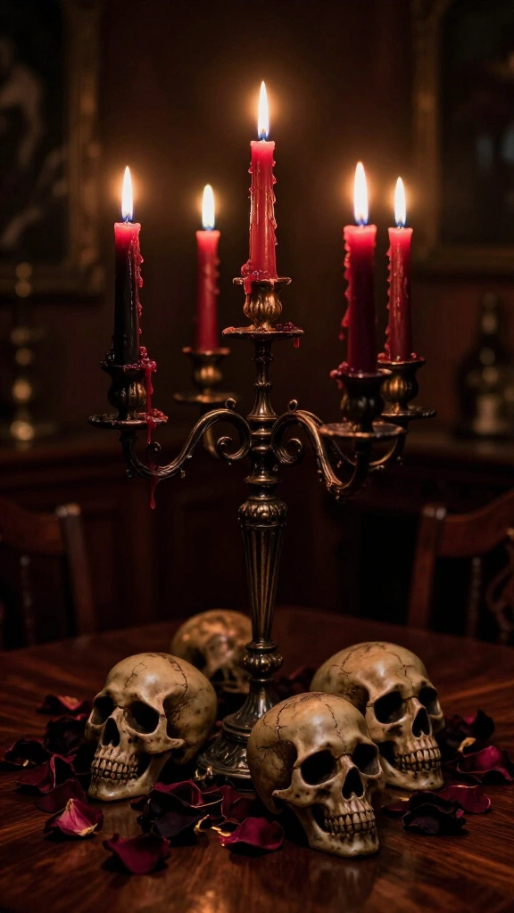 Create a candelabra centerpiece for your dining table