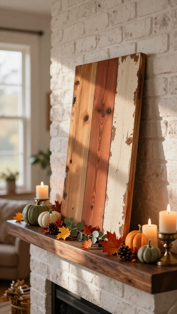 Distressed wooden seasonal signs