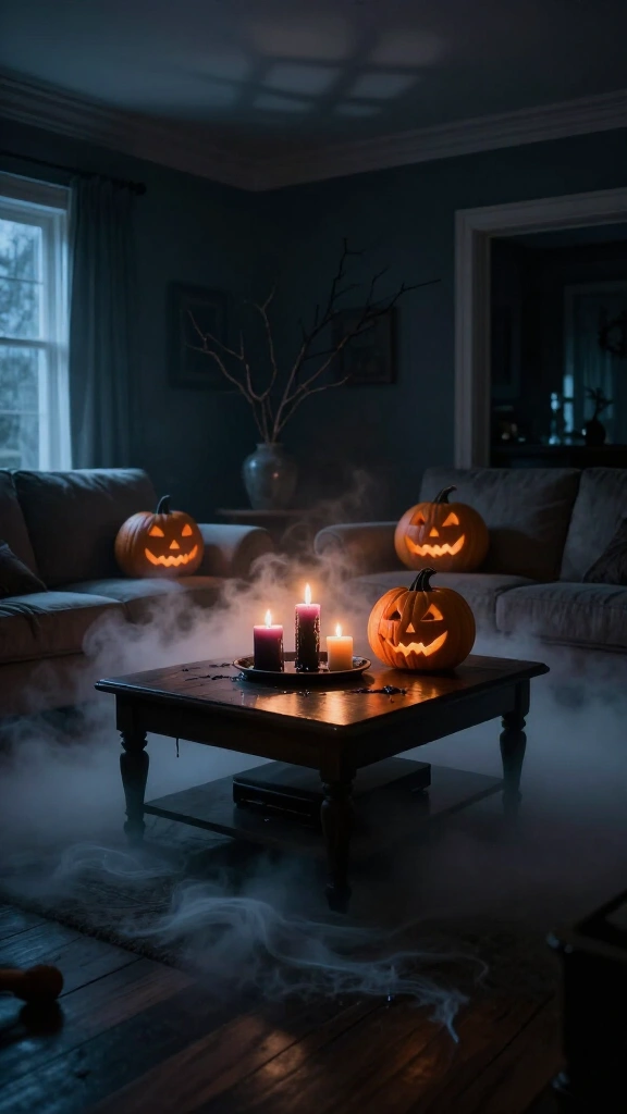 Place a fog machine under your coffee table