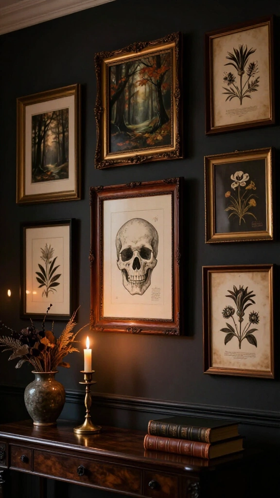 Replace everyday artwork with dark, moody prints