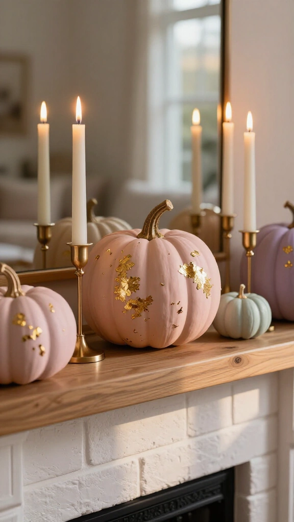 Whimsical pastel Halloween and gold foiled accents