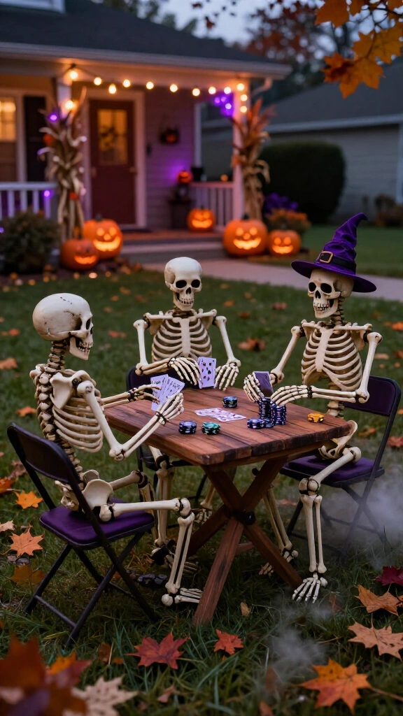 Skeleton tableau with a story