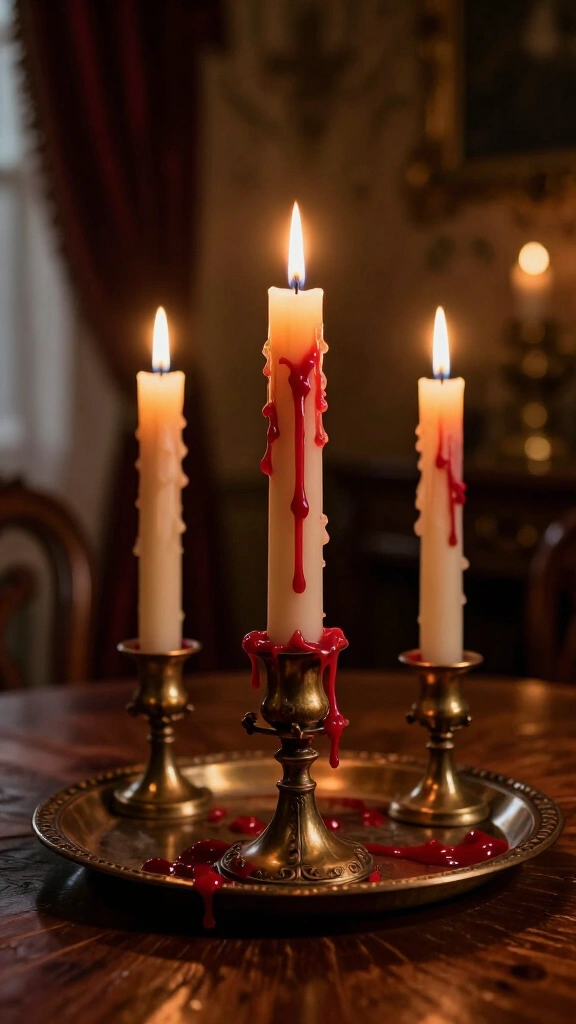 Bleeding pillar candles