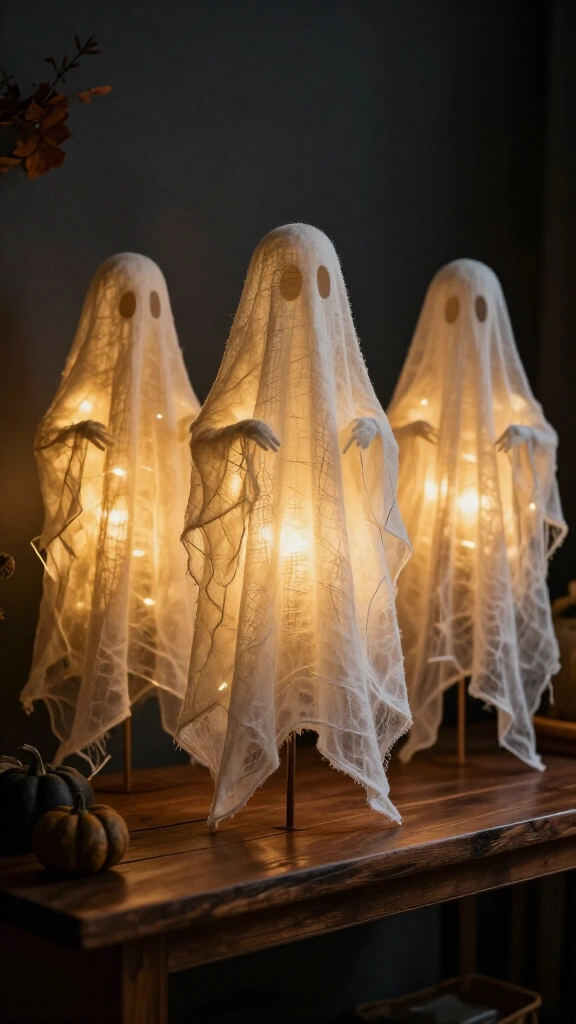 Ghostly cheesecloth spirits