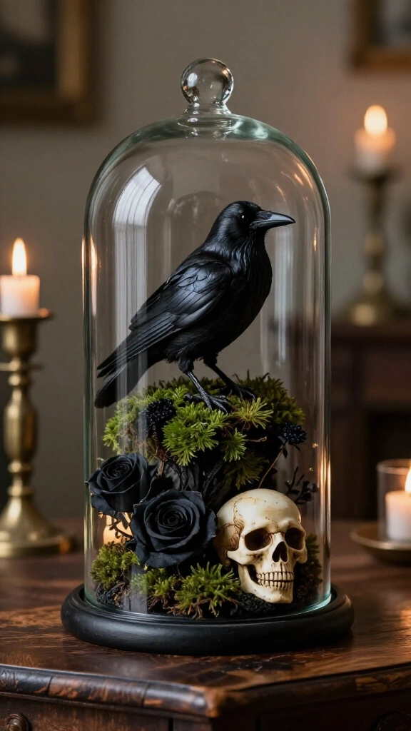 Raven cloche display