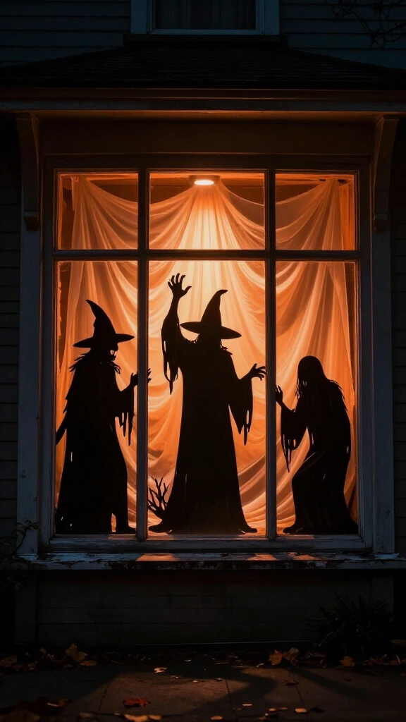 Floating head silhouette windows