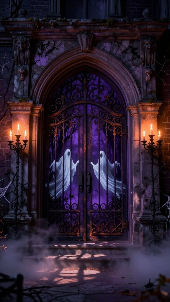 Haunted mansion double door design