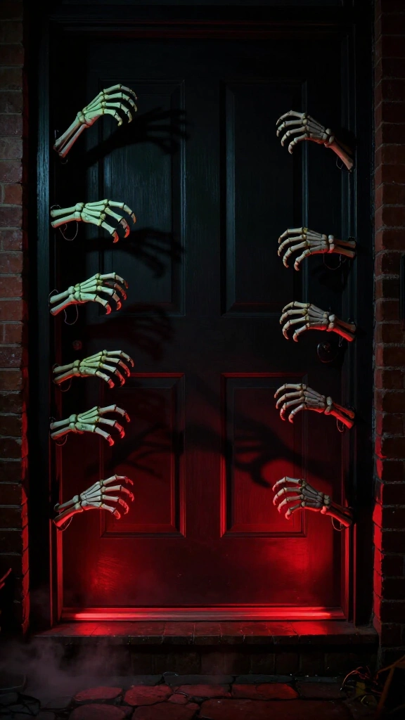 Skeleton hands reaching out