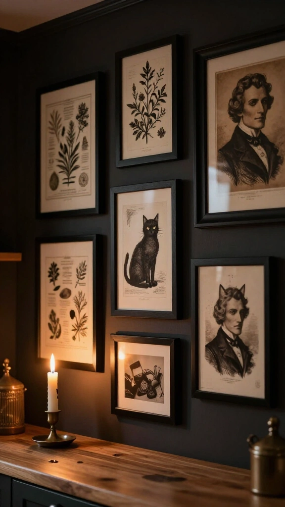Framed vintage Halloween printable art