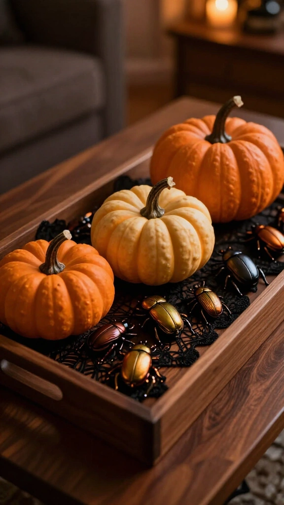 Creepy crawler coffee table tray