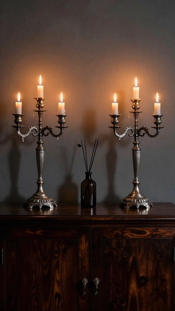 Sophisticated gothic candelabras