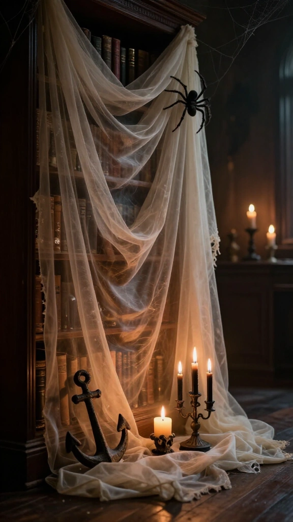 Creepy cloth draped furniture