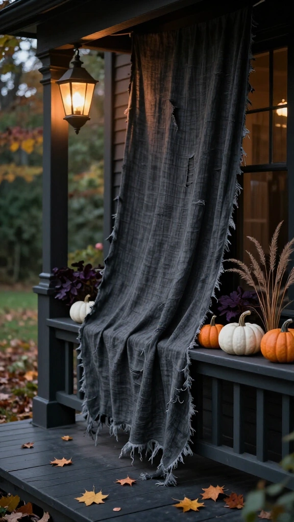 Subdued creepy cloth drapery