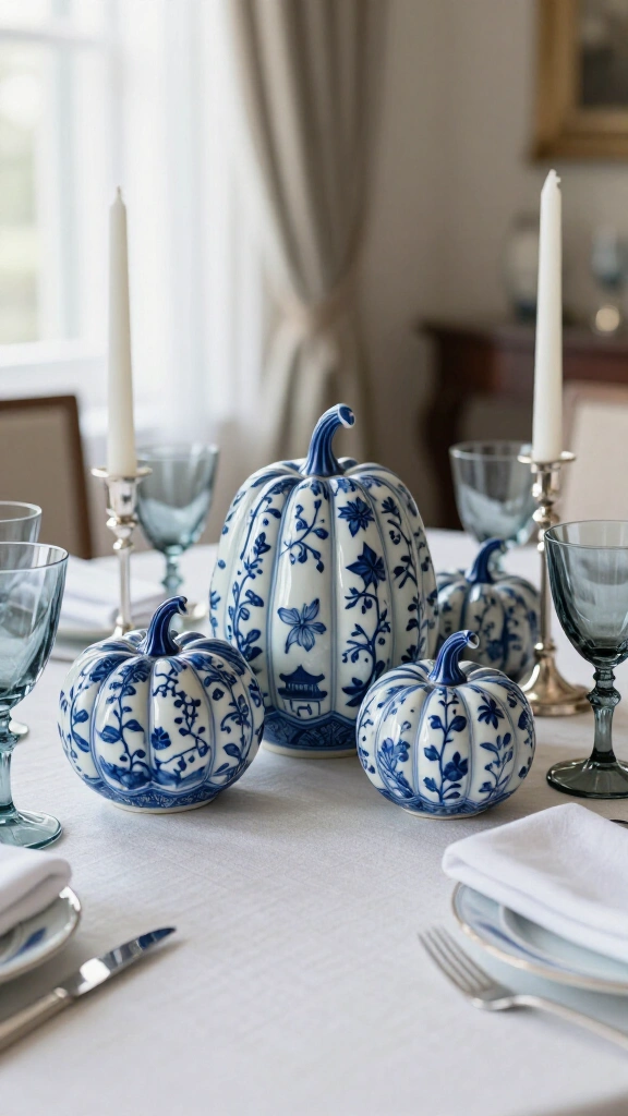 Chinoiserie ceramic pumpkin ensemble