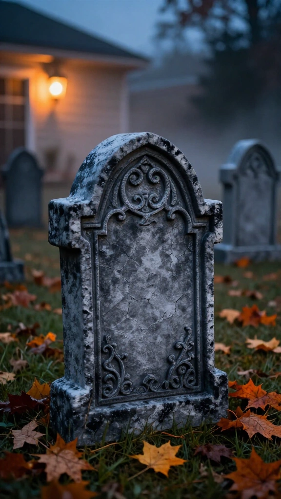 Foam tombstone cemetery