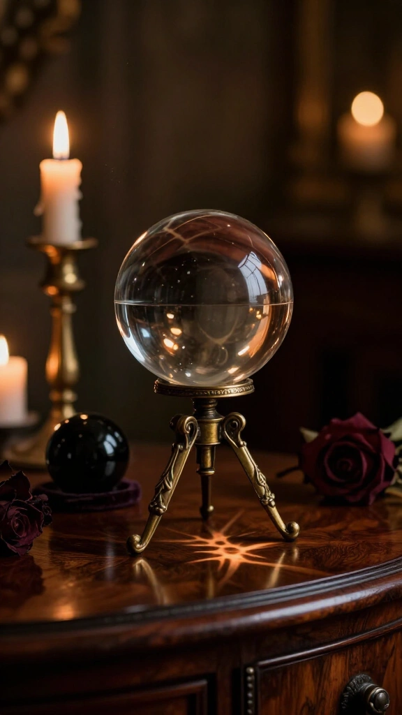 Sophisticated crystal ball tabletop displays