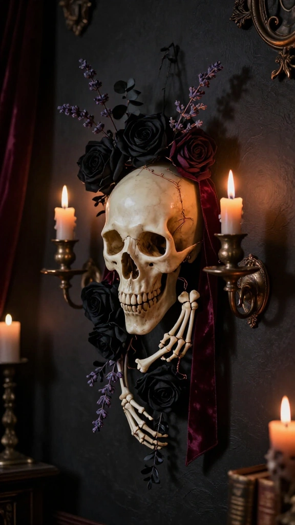 Hanging skeleton arrangement