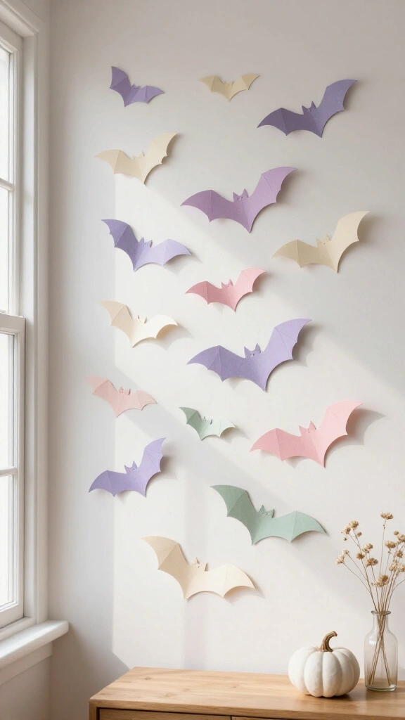 Pastel bat wall cutouts