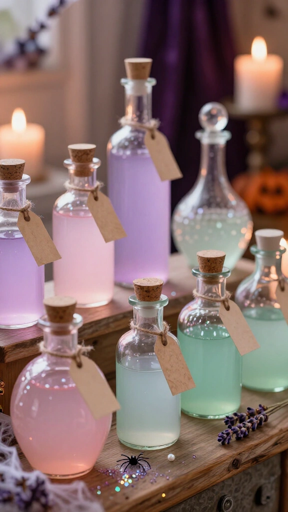 Pastel potion bottle vignette