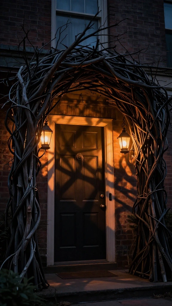 The twisted black willow arch