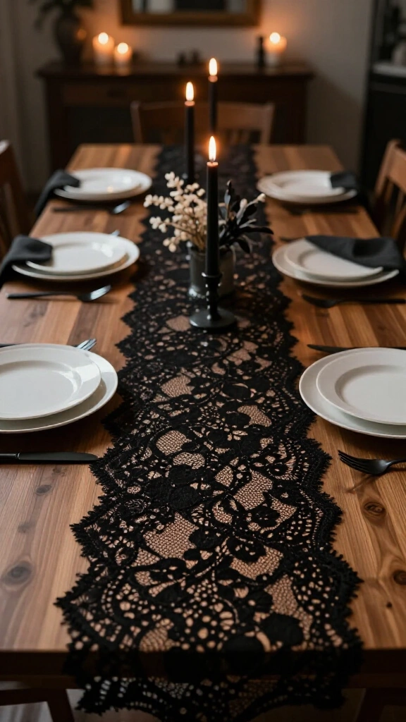 Sophisticated lace table runners