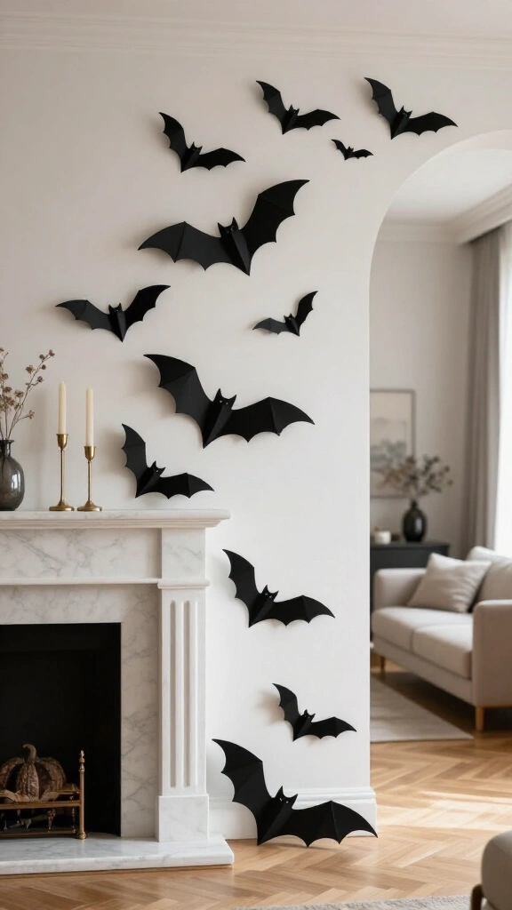 Minimalist paper bat archways