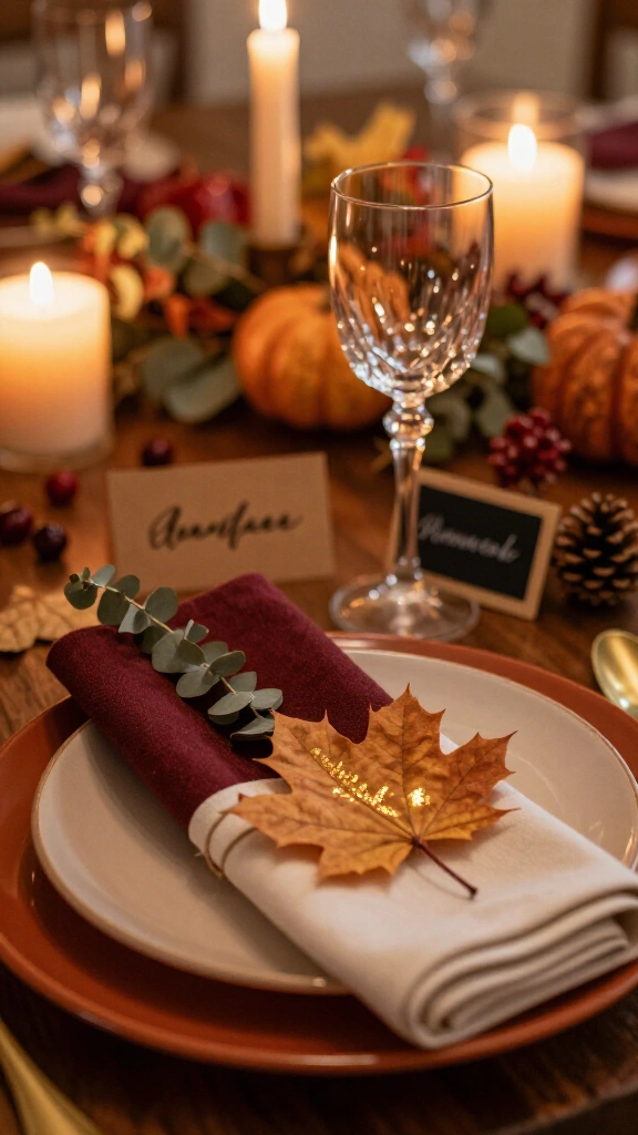 A personalized place card setup