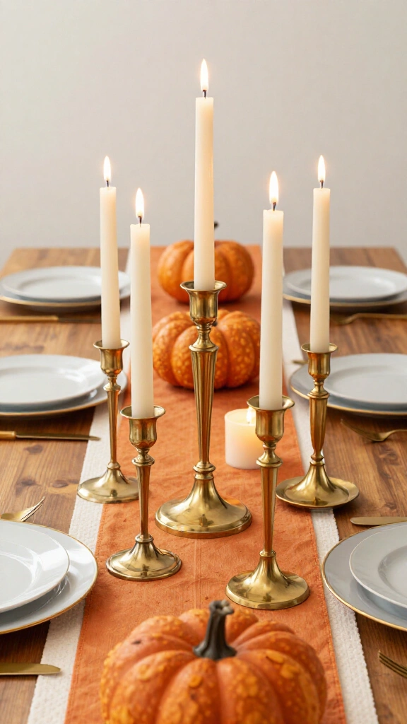 Vintage brass candlestick medley