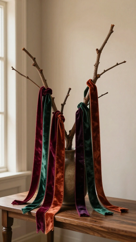 Velvet ribbon and rich jewel tones