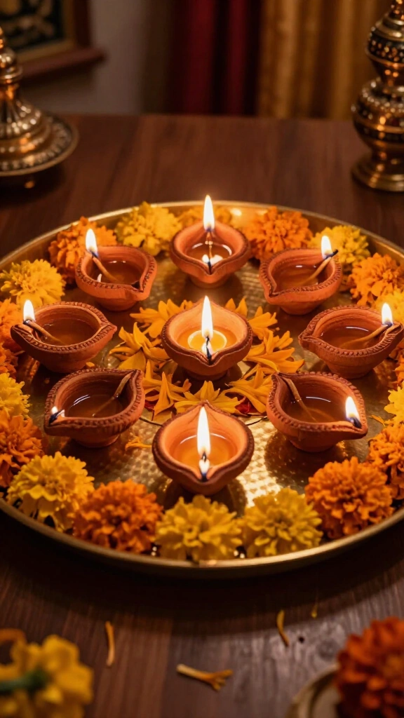 Classic diya arrangements with a modern twist