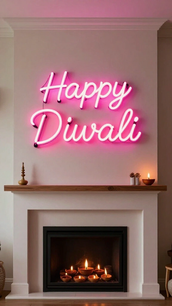 Neon Diwali sign