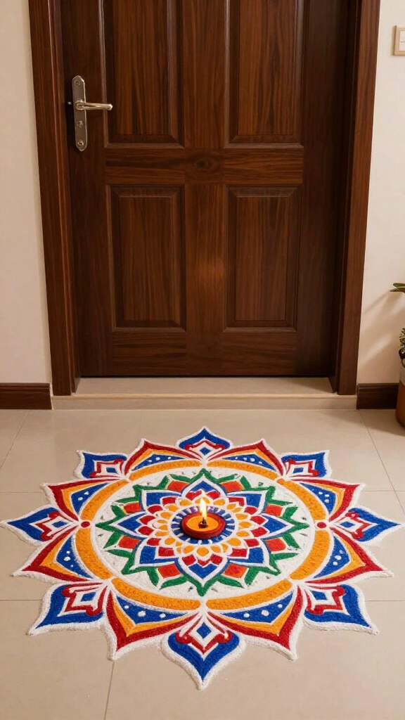 Create a Rangoli-Inspired Entry Mat