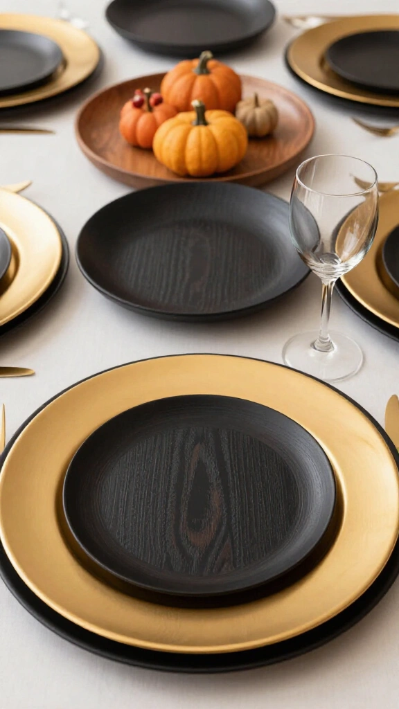 Blackened Wood Charger Plates