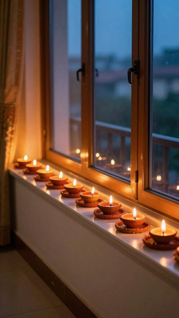 Illuminate Your Balcony or Window Ledge With a Diya Row