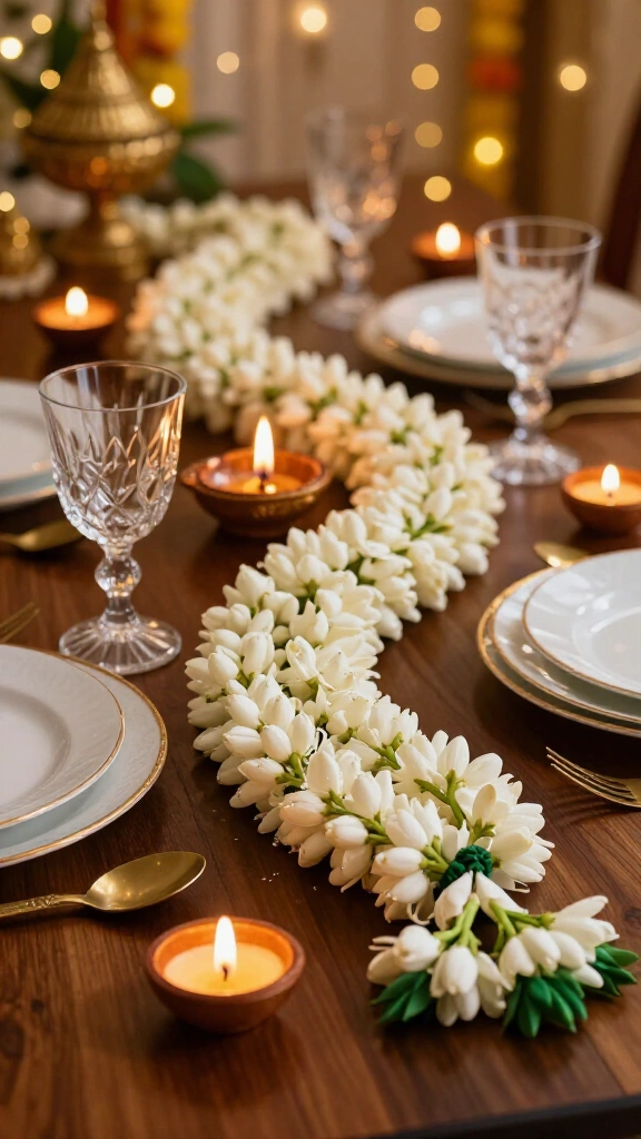 Scented Jasmine Garland Table Swags