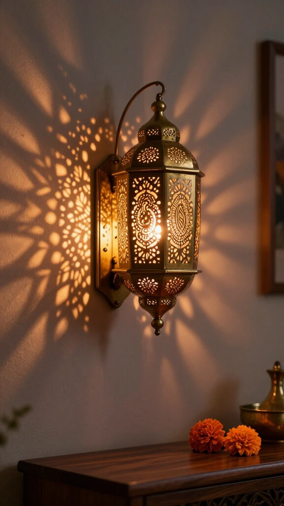 Intricate Metal Shadow Lamps