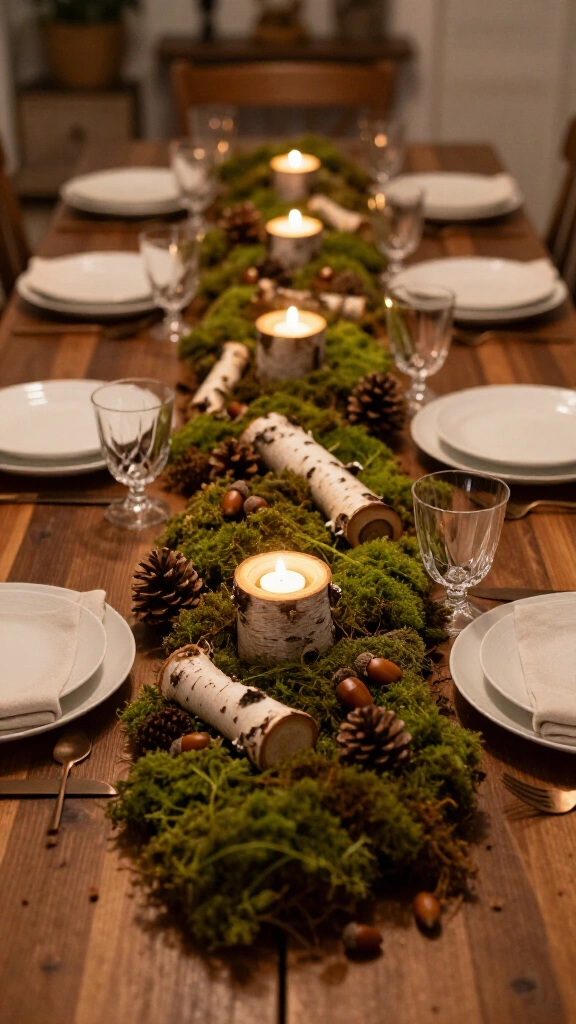 Organic Woodland Harvest with Birch and Moss