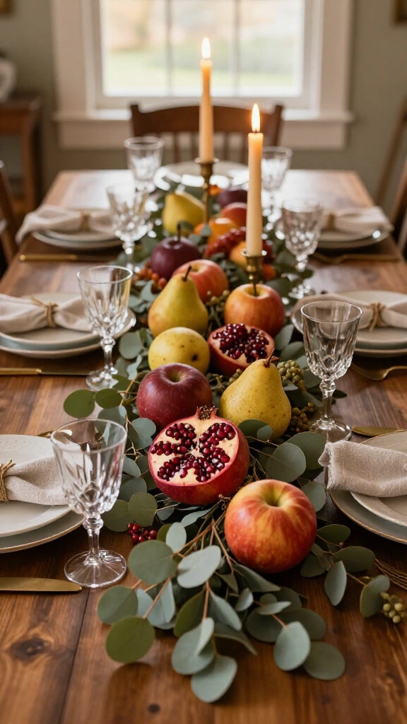 Orchard Fresh with Pears, Apples, and Pomegranates