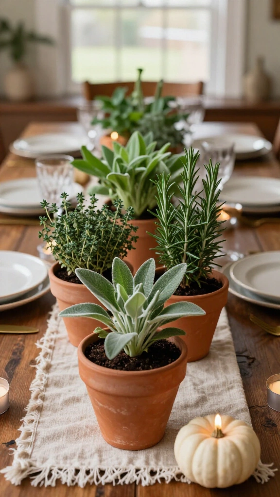 Fresh Herb Pots in Terracotta Planters