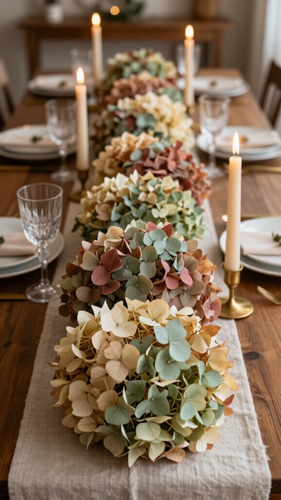 Dried Hydrangea Bloom Clouds