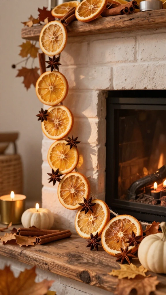 Scented Dried Orange and Cinnamon Garland