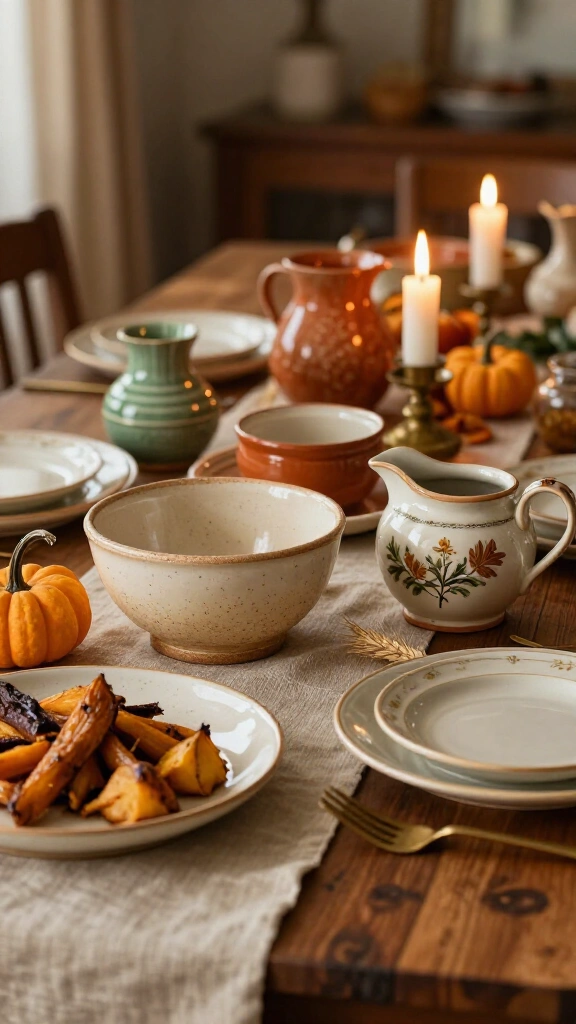 Vintage Mismatched Ceramic Serveware