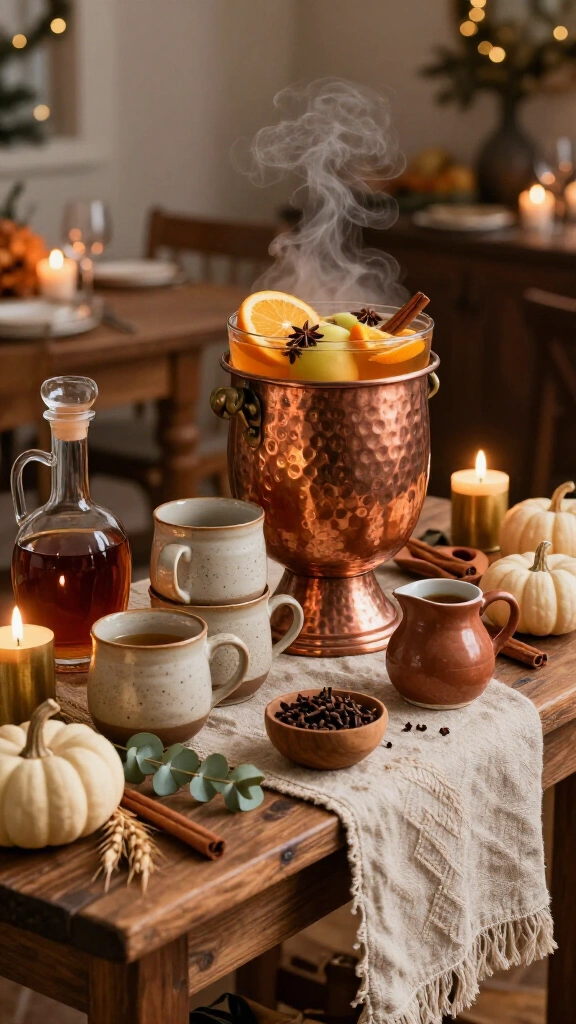 A Self-Serve Hot Spiced Cider Station